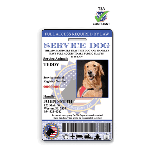 Service Dog ID Badge