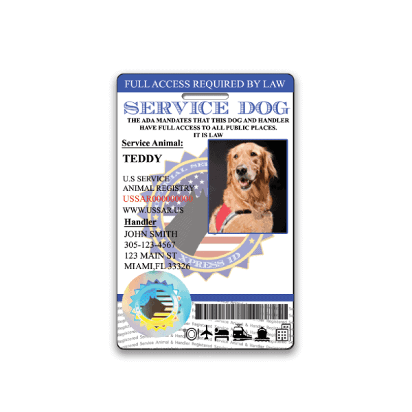 Service Dog Holo Seal ID Badge