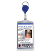 Service Dog ID Badge with Aluminum badge holder and badge reel