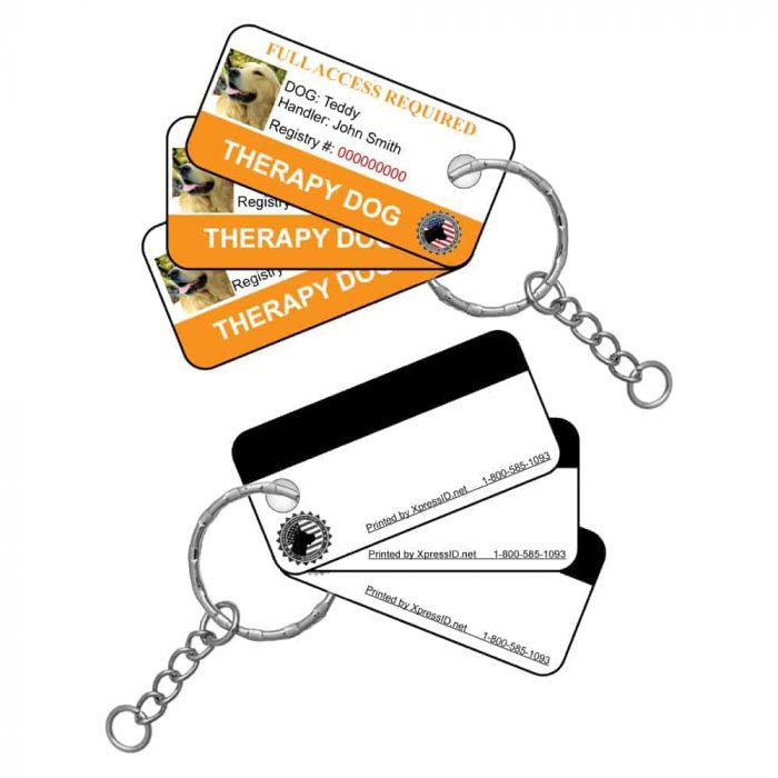 Therapy Dog Key Tags Front & Back